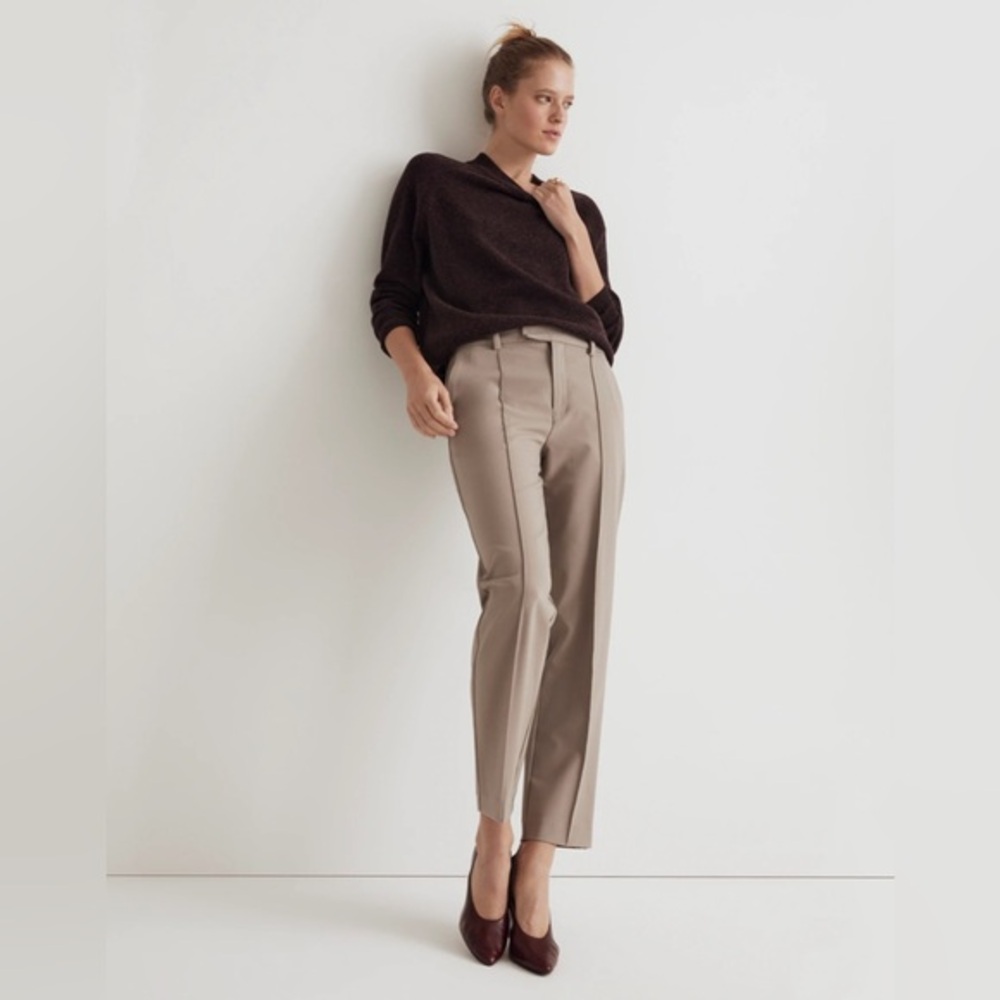 NWOT Madewell Fairbanks Pants Women Petite 10 Tan Telluride Stone Work Office